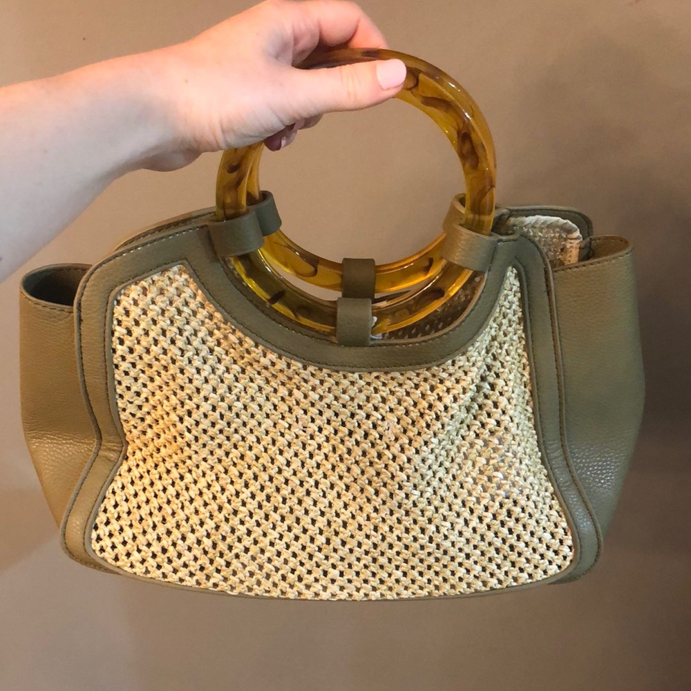 Anthropologie Lucite Handled Purse